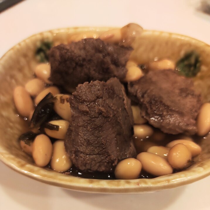 鹿肉と大豆の昆布煮